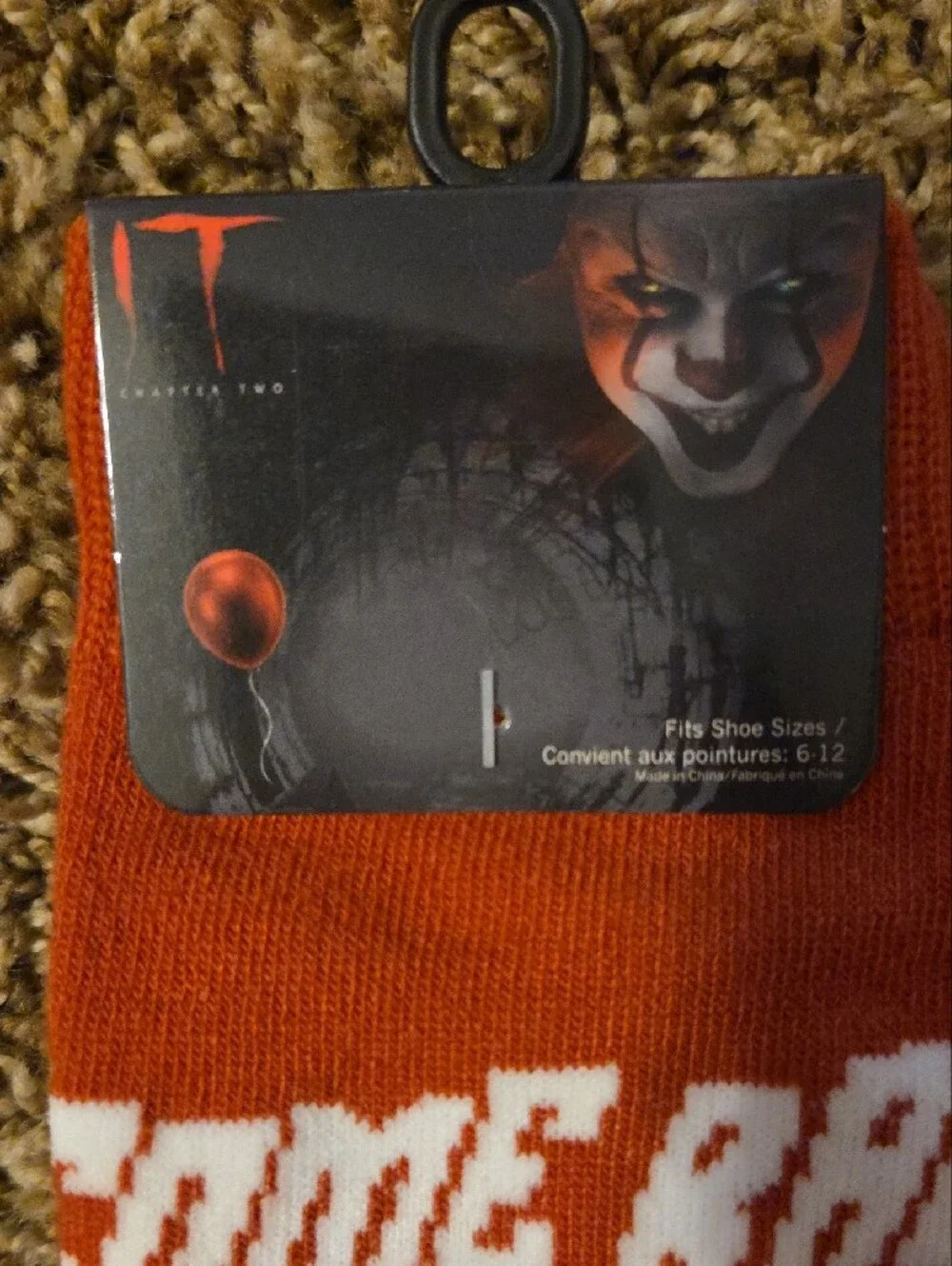 IT Pennywise Crew Socks - 'Come Back and Play'